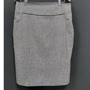 EXPRESS DESIGN STUDIO Wool Blend Pencil Skirt Gray Solid Lined Women Size 12